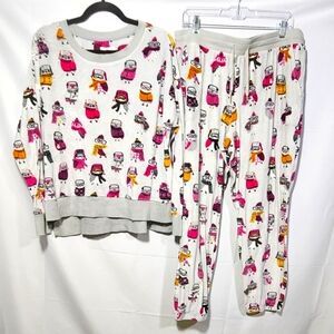 Secret Treasures Women's Pajama Set with Owl Print-Size Lg